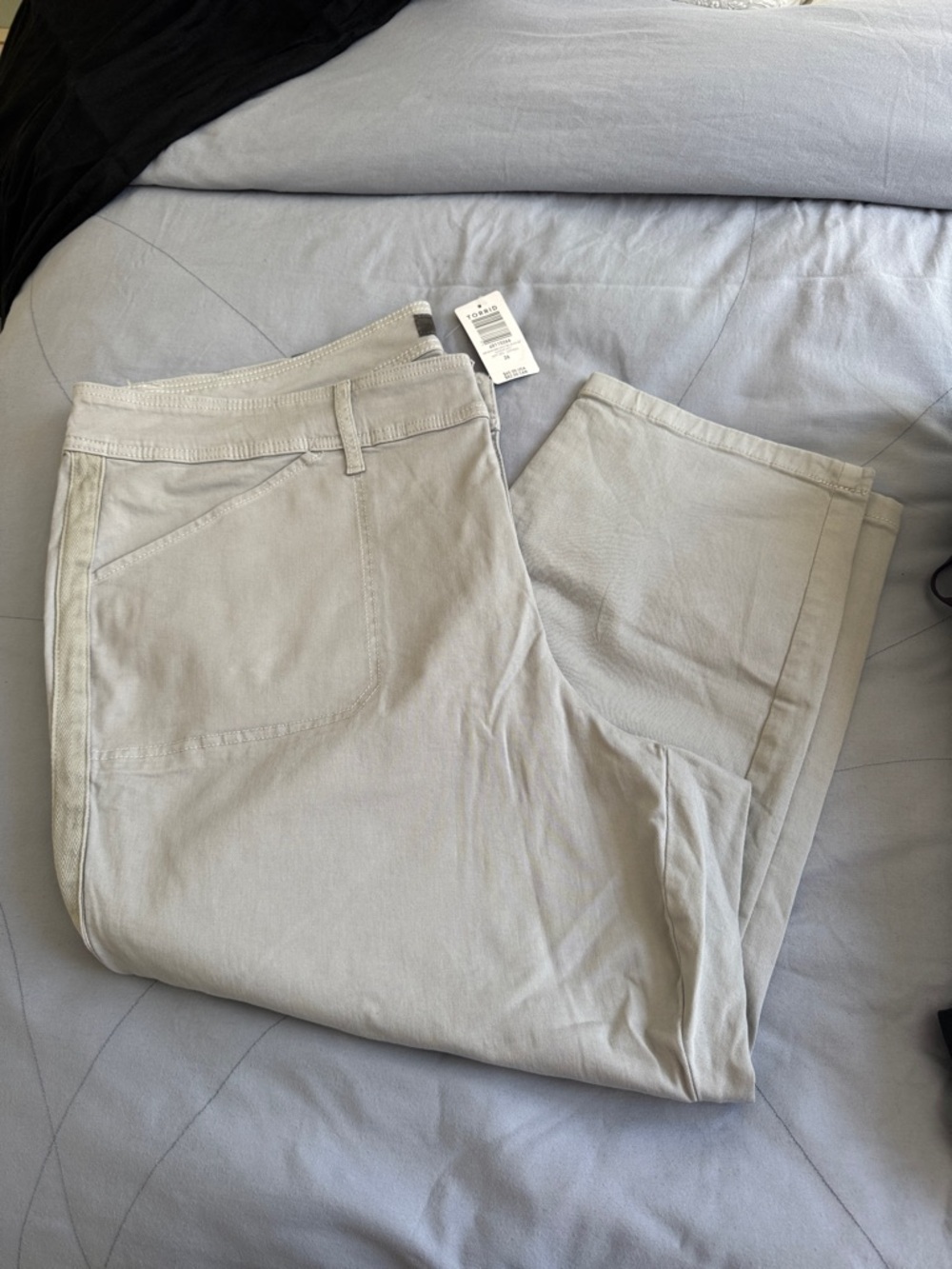 torrid Light Gray Women's Straight Chino Pants